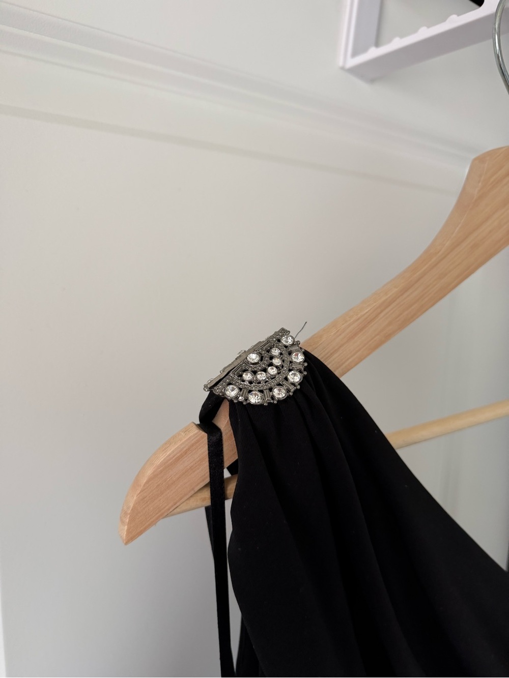 Ralph Lauren One-Shoulder Black Evening Gown With Slit - Picture 4 of 6